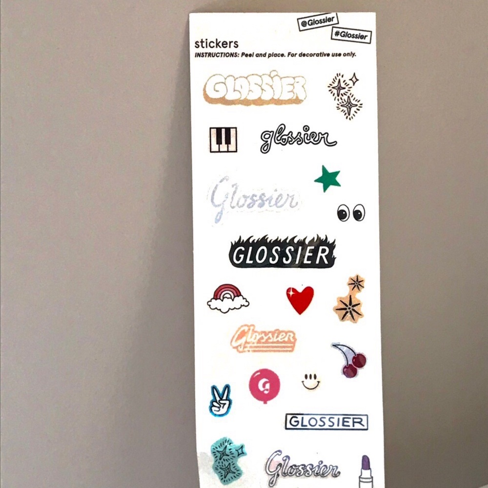Glossier sticker pack